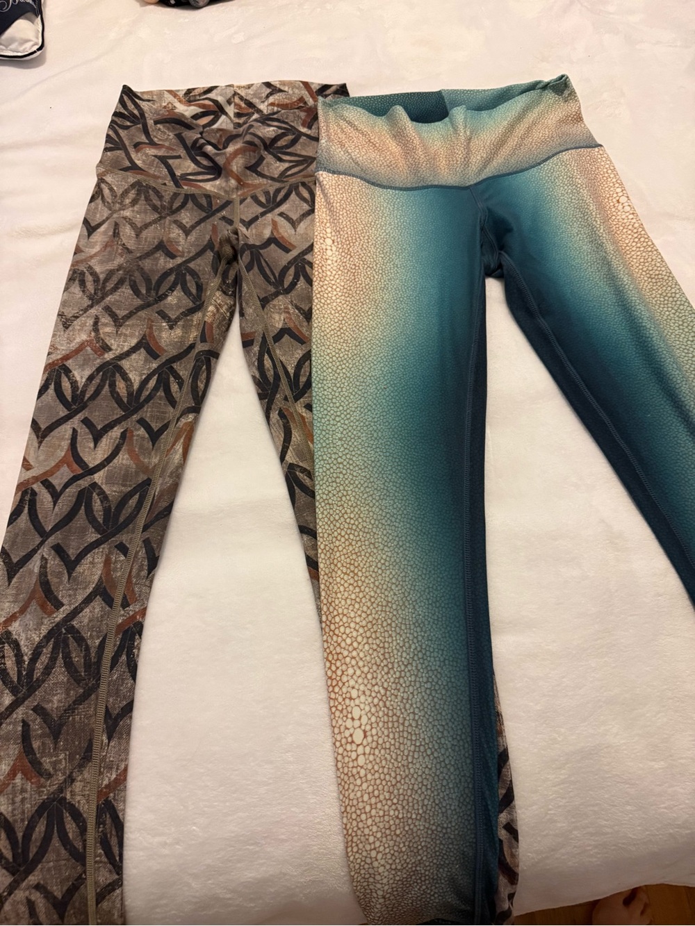 Niyama Sol Teal Ombre & Brown Patterned Leggings